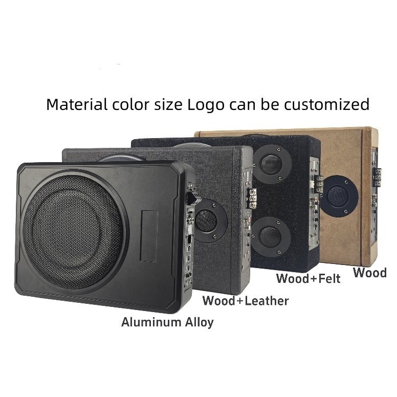 Car Under Seat 10" Inch Car Stereo Subwoofer Max 1500W Strong Bass Slim Car Active Subwoofer With Tweeter