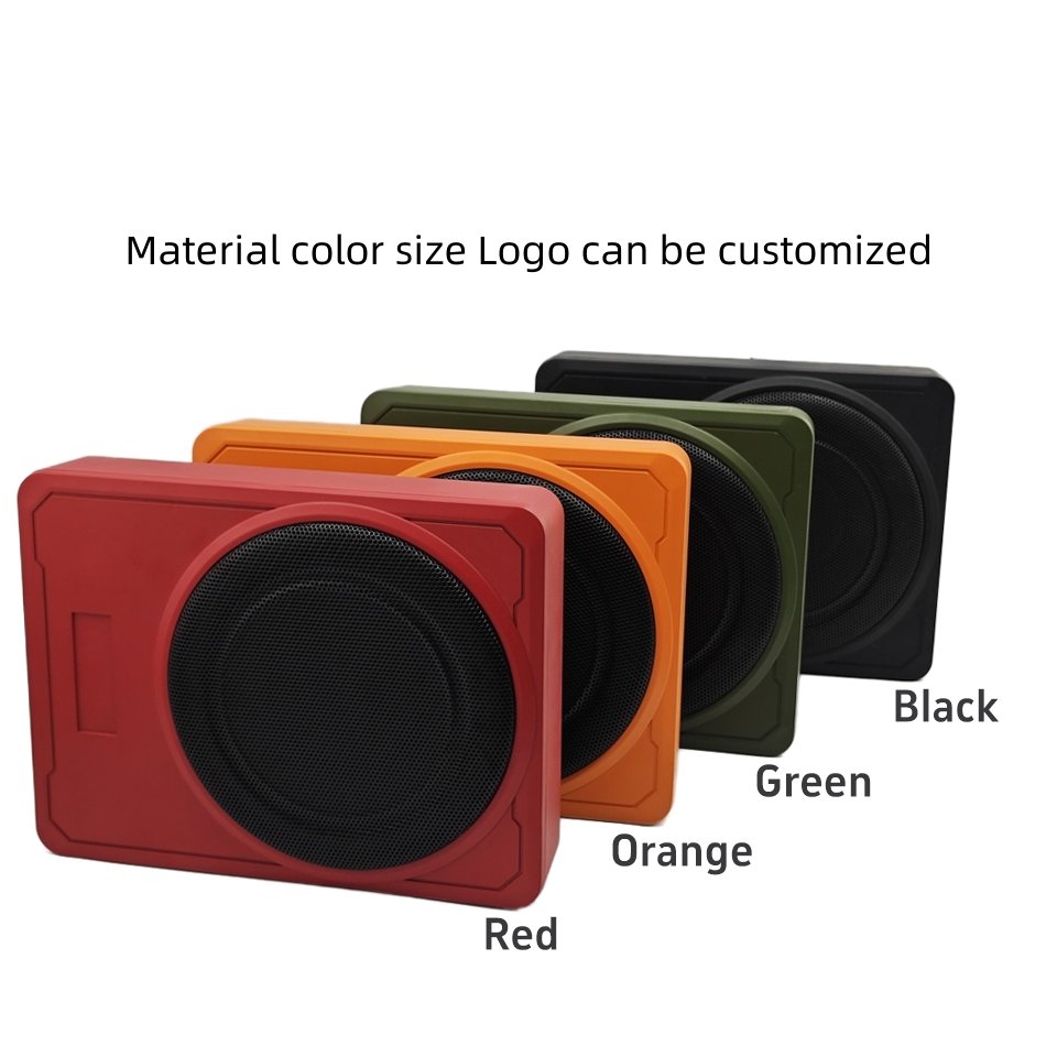 Car Under Seat 10" Inch Car Stereo Subwoofer Max 1500W Strong Bass Slim Car Active Subwoofer With Tweeter