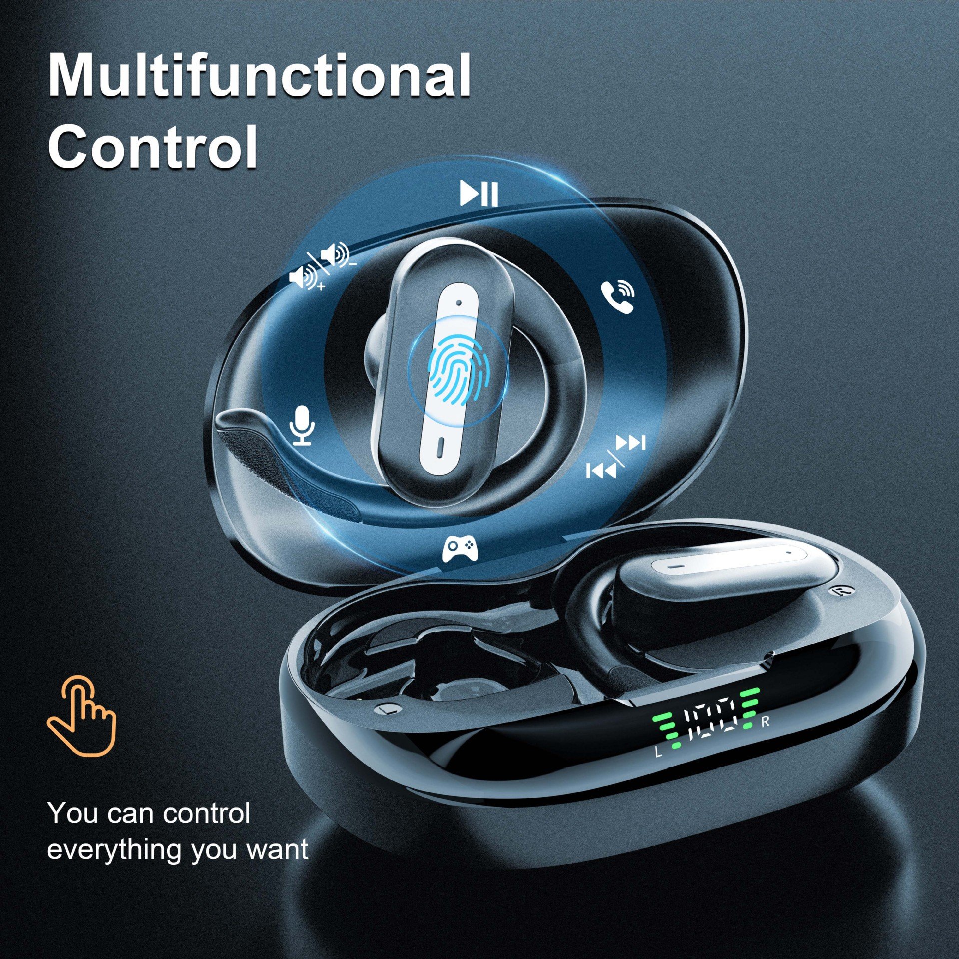 Trending products 2024 new Arrivals TWS SP36 BT V5.4 Earphones True Wireless Headphones HandsFree Earhook Stereo Earbuds Headset