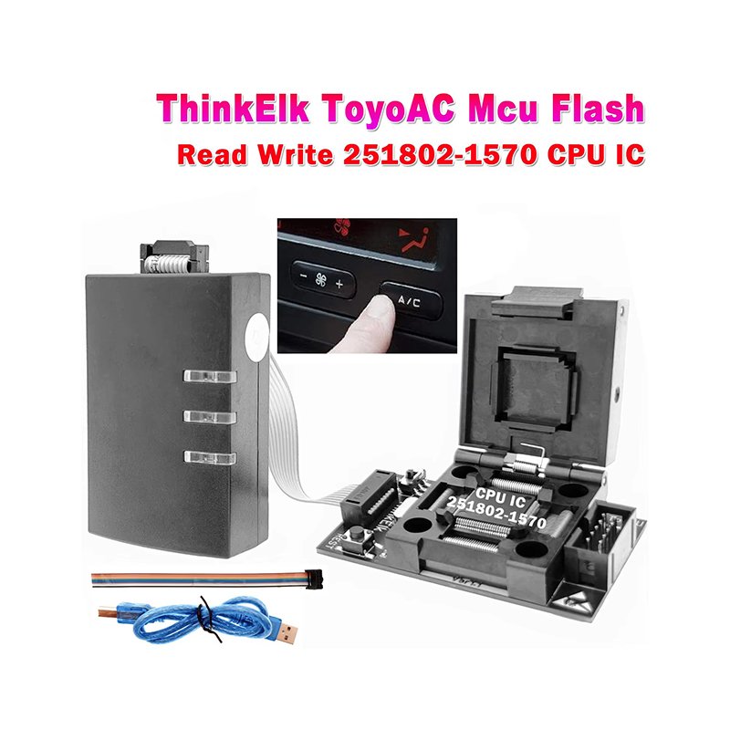 ThinkElk ToyoAC Mcu Flash ECU Programmer for Toyota Lexus Denso 251802-1570 Chip HEATER SERVO MOTOR AMPLIFIER RELAY Amp Module