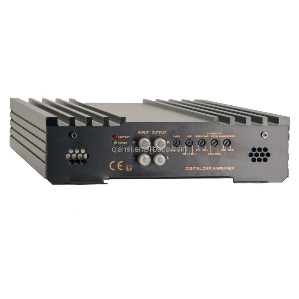 QIAHAI D1000 Car Amplifier Class D Monoblock 1000W 1 2 4 Ohm Mini Car Amps Digital Car Audio Play Music Auto Mono Amplifier