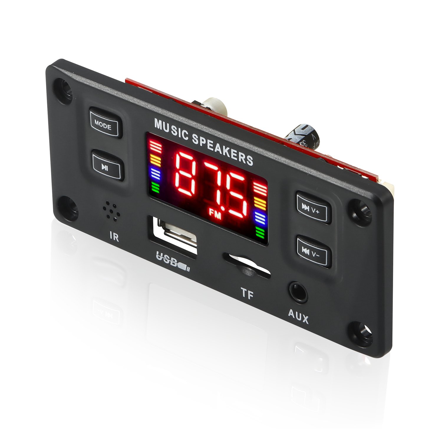 DC 12V 2*30W 60W Amplifier DIY MP3 Decoder Board Bluetooth 5.0 Music Player USB Module FM AUX Radio Car Records Handsfree Calls