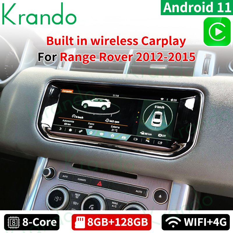 Krando 10.25" Android 13.0 8G 128G Car Radio Media Player for Land Rover Range Vogue L405 Sport L494 2013-2015 Carplay Head Unit