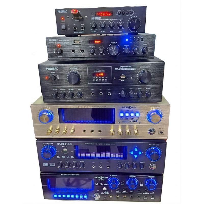 8036BF a Stereo Audio Karaoke Power Amplifier with LCD Screen Display & BT/USB/SD/AUX/MP3/FM Radio Input & Play