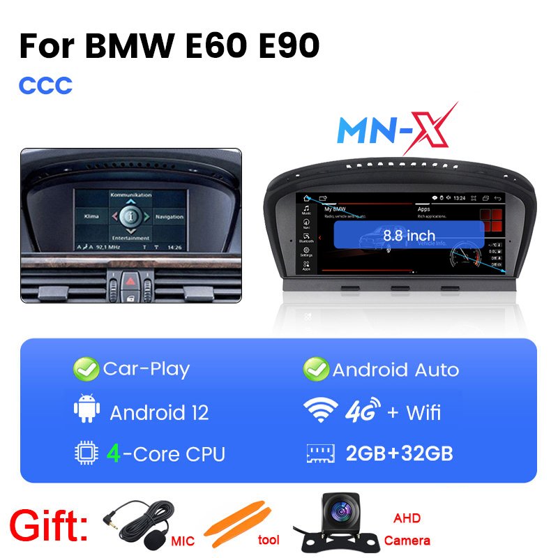 MEKEDE Android Radio for Car BMW E60 8.8inch Stereo Usb Aux Mp3 Smart Screen 6+128G 8core 4G Wifi