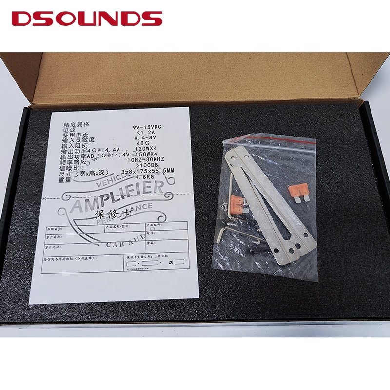 HIFI Style Full Range 150Wx4 Car Amplifier peak 5800W Class AB Car Audio Amplifier Customized Amplifier
