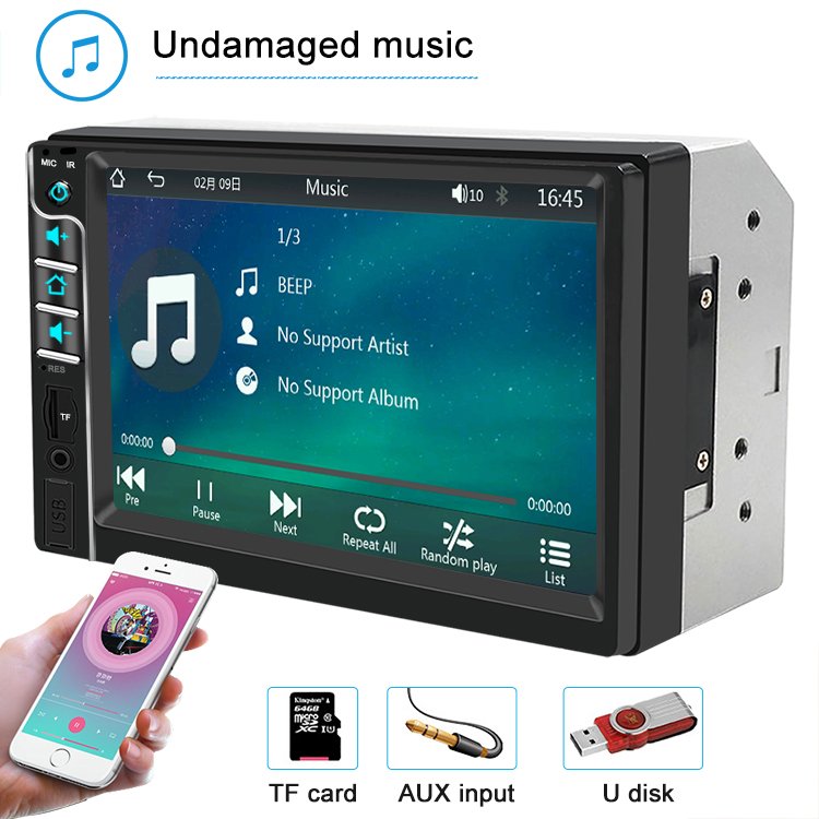 7033 Car MP4 Mp5 Player 2din Car Audio Stereo Single Din Car Music System MP5 FM Radio Player