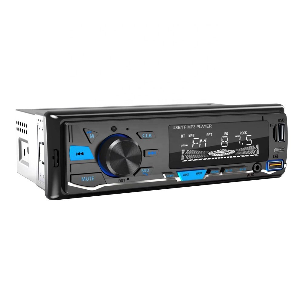 Radio Multi Color Car Amplifier with BT Hands Free FM Radio 2 USB with 1 Type C Charging LCD Display 4 Channel Sound Output
