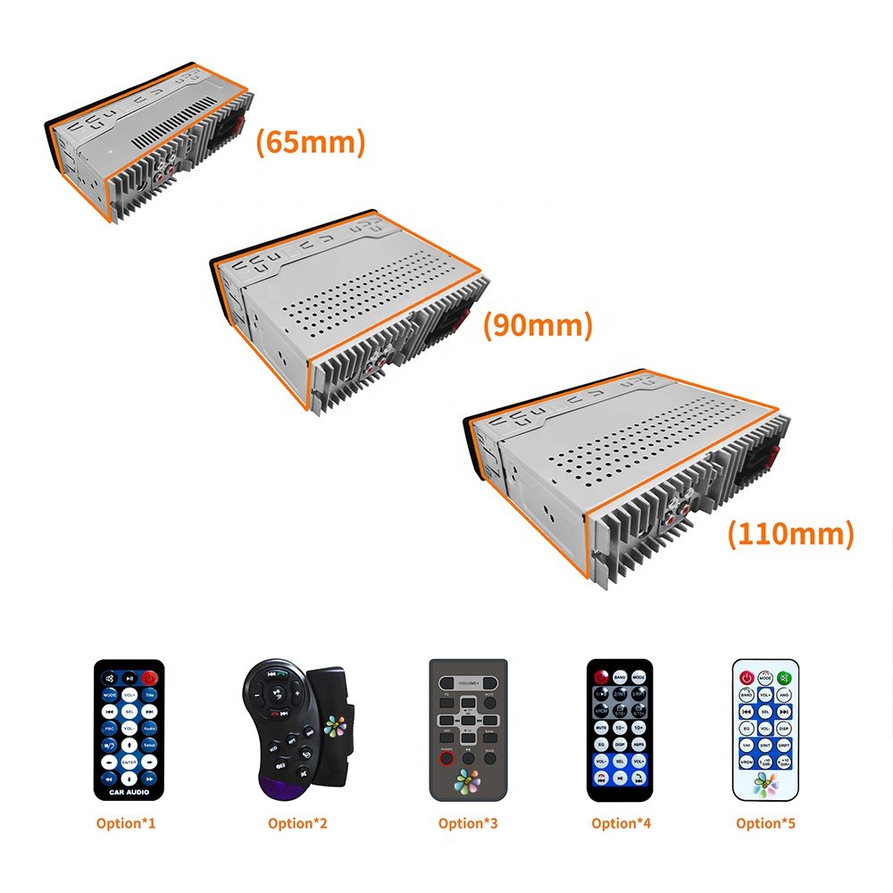 Radio Multi Color Car Amplifier with BT Hands Free FM Radio 2 USB with 1 Type C Charging LCD Display 4 Channel Sound Output