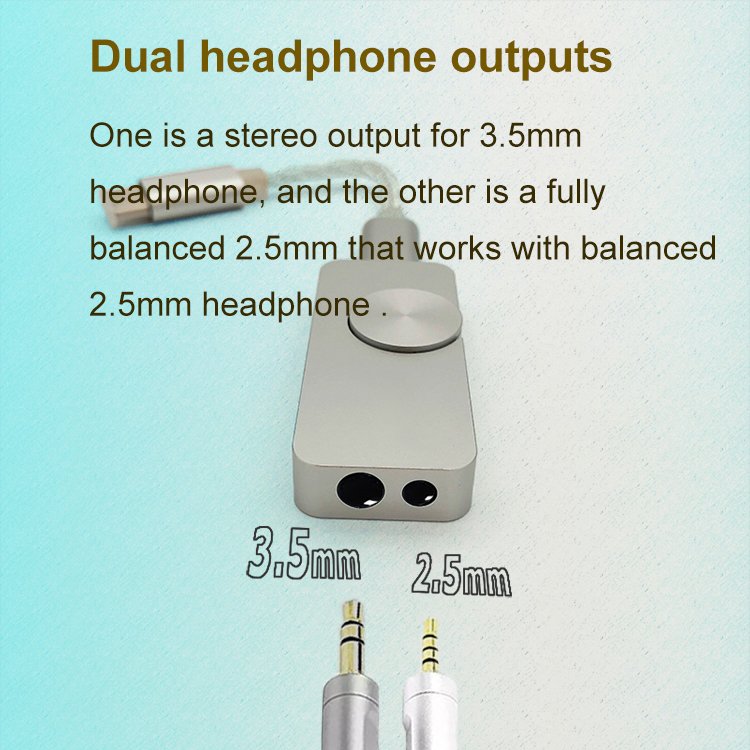 Headphone Amps Portable DAC USB Type-C 384kHz/32bit Earphone Amplifier