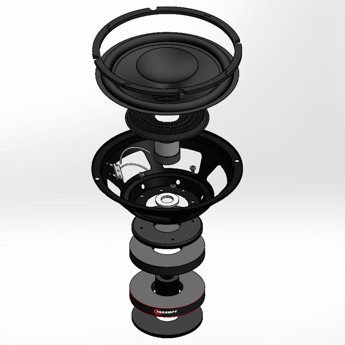 Taramps 8" T 500SW 4 or 8 Ohms Car Audio Speaker 250 Watts Rms 500W Max Woofer Mid Bass to Mid High Loudspeaker 8 Inches Full