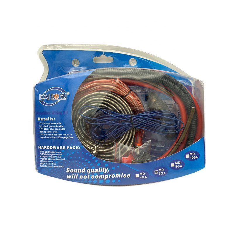 Best Price Auto Amplifier Installation Cable Set 4/6/8/10GA High Quality Car Audio Amplifier Speaker Wiring Kit
