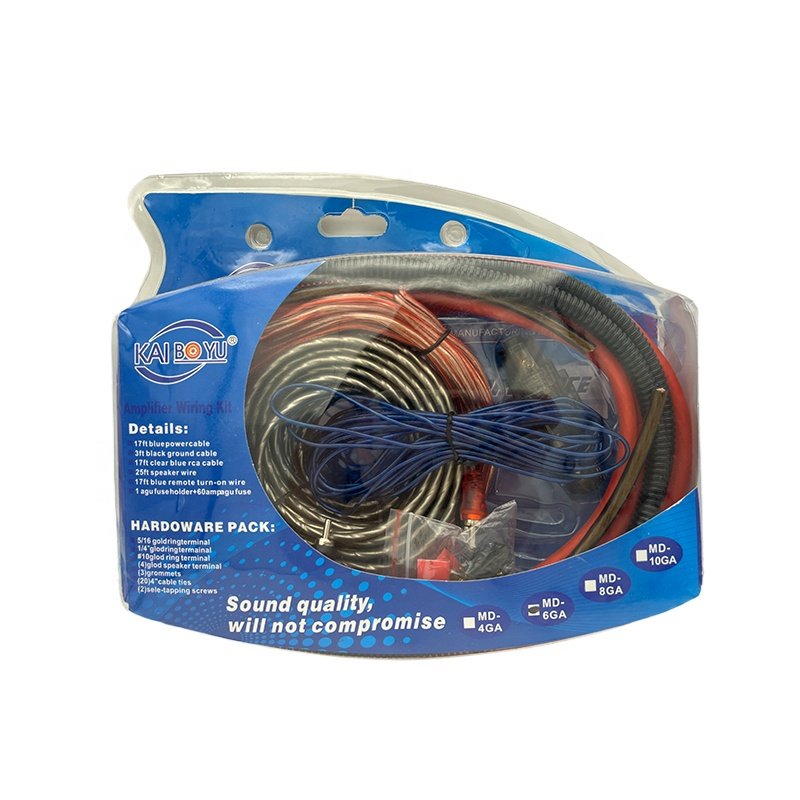 Best Price Auto Amplifier Installation Cable Set 4/6/8/10GA High Quality Car Audio Amplifier Speaker Wiring Kit