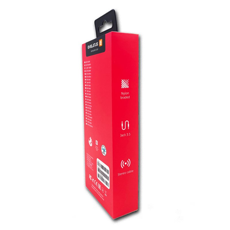 Recyclable Cardboard Paper Box Audio Cable Portable Charger USB Data Cable Packaging Paper Gift Box with Insert PS Blister Tray