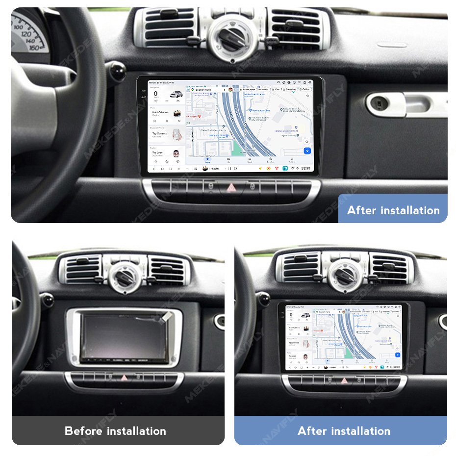MEKEDE Android Car Video Car Stereo Car Dvd DUDU 2K Touch Screen 12+512GBTDA7708 RADIO for BENZ SMART FORTWO