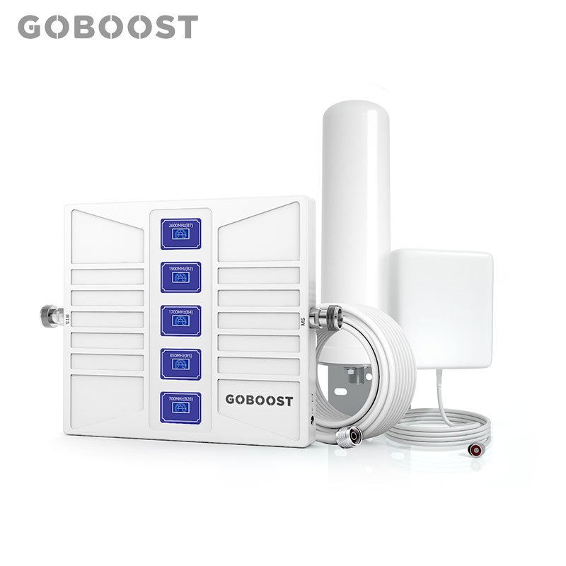Goboost New Five-Band Smart Repeater B7 B28 GSM DCS 1800 WCDMA Mobile Cellular Signal Booster Smart Phones 4G 3G LTE 5G ROHS
