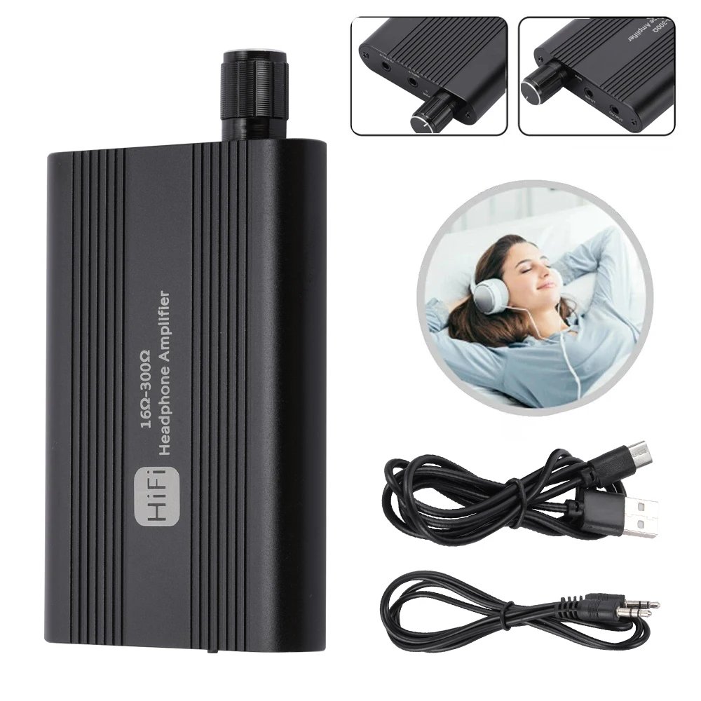 Class A Headphone Amplifier HiFi 3.5mm Audio Amp 160-300 Ohm For Speaker MP3 Player Computer Phone
