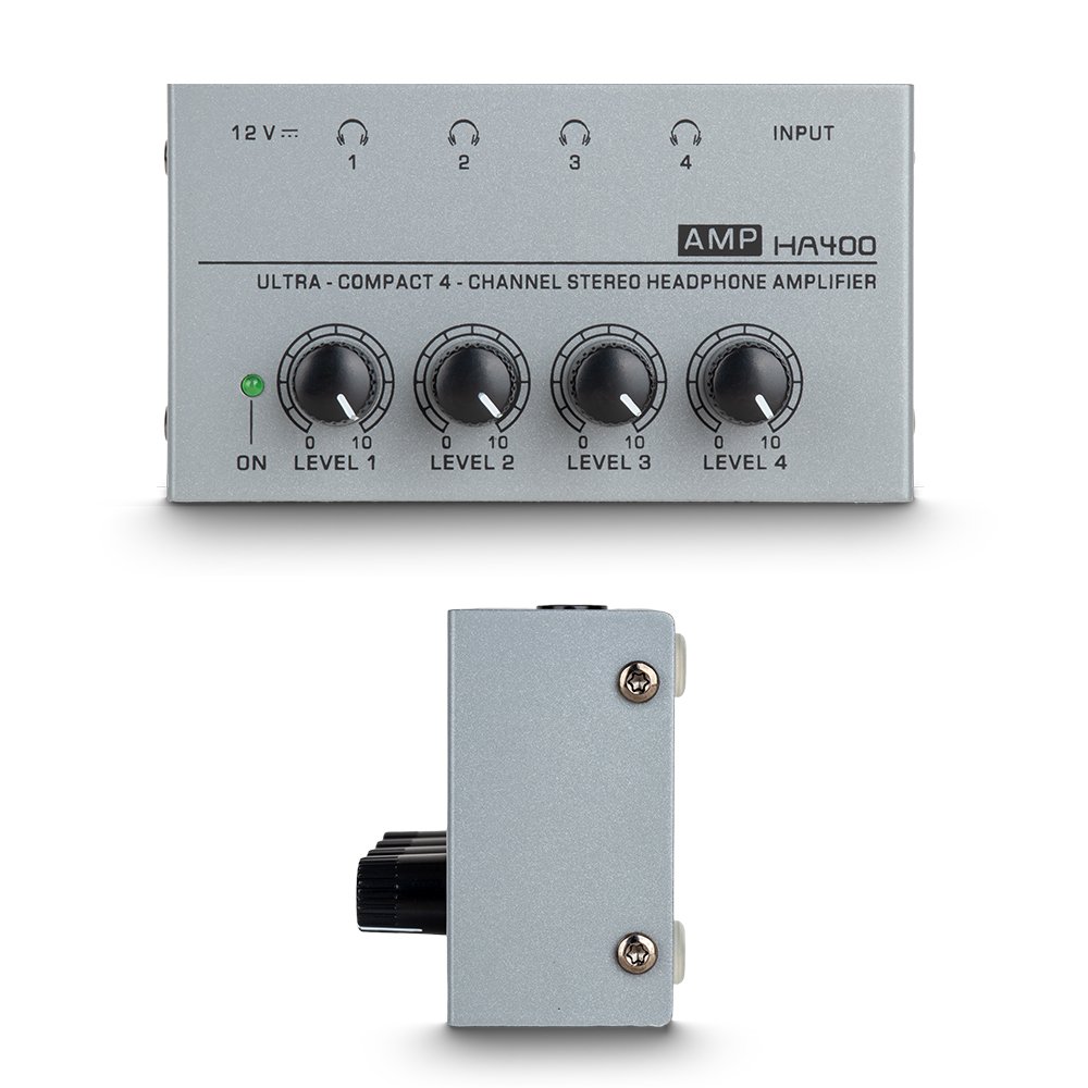 Professional Audio Mini Amplifier Recording Studio Headset Monitoring 4 Channel Headphone Amplifier