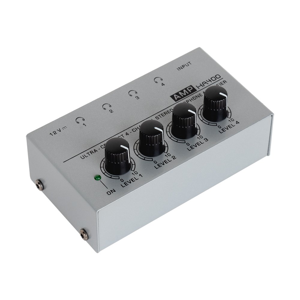 Professional Audio Mini Amplifier Recording Studio Headset Monitoring 4 Channel Headphone Amplifier