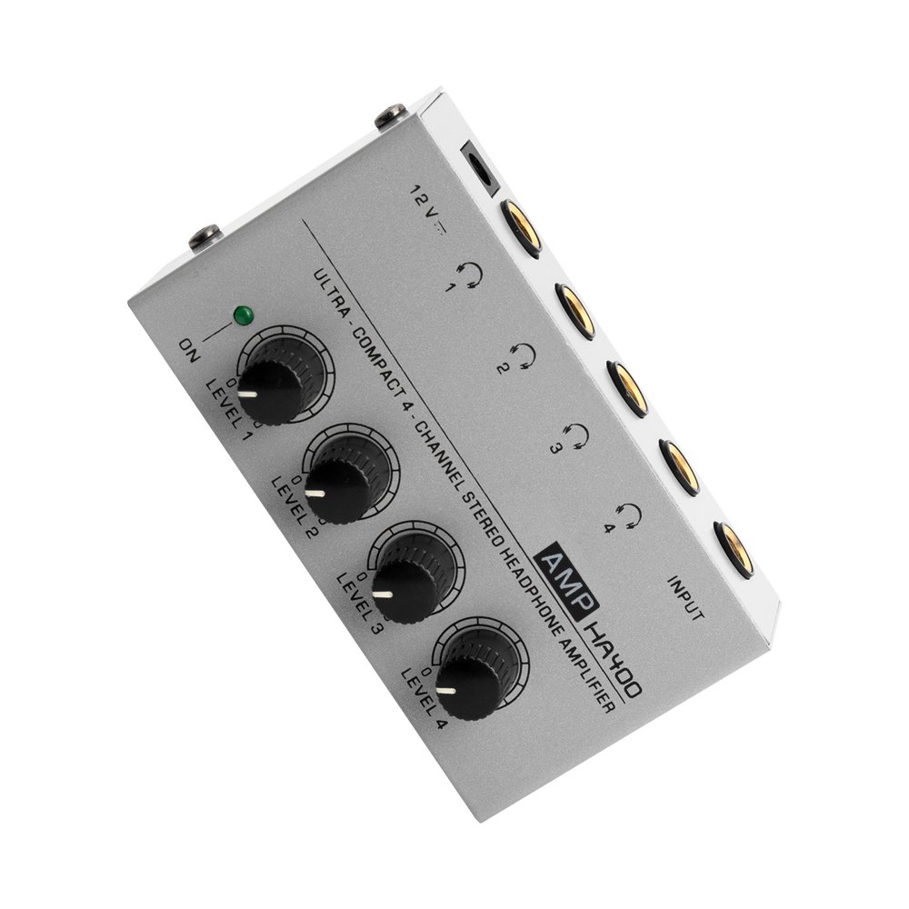 Professional Audio Mini Amplifier Recording Studio Headset Monitoring 4 Channel Headphone Amplifier