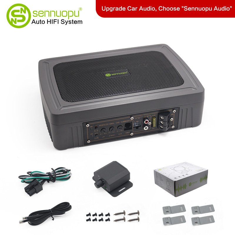 Sennuopu Single-Coil Car Audio Subwoofer Amplifier Dc 12v Aluminum Frame Compatible with Ford Honda Under Seat Audio Subwoofer