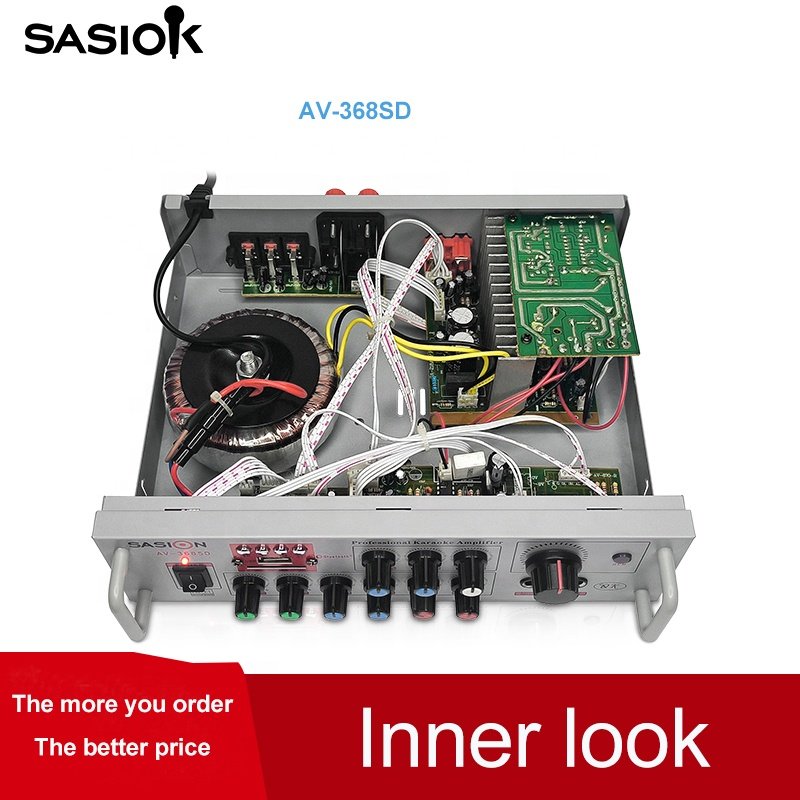 Hot Selling 5000W AV-368SD HI-FI Around Sound Mic. Delay/echo Professional Karaoke Amplifier