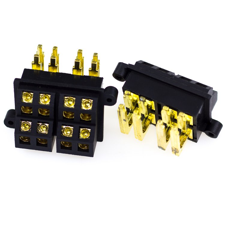 Car Power Amplifier PCB Gold-plated Terminal, 8 Pin Screw Terminal