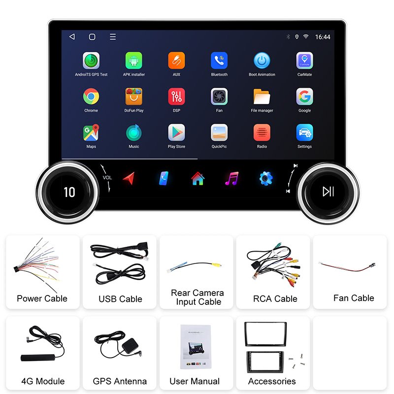 Android 13 Dual Knob 10.33 "2.32GB 1600*720 Resolution Wfif GPS BT DSP 4G SIM 360 for Ford/Focus/Mondeo Car Players Dvd Carplay