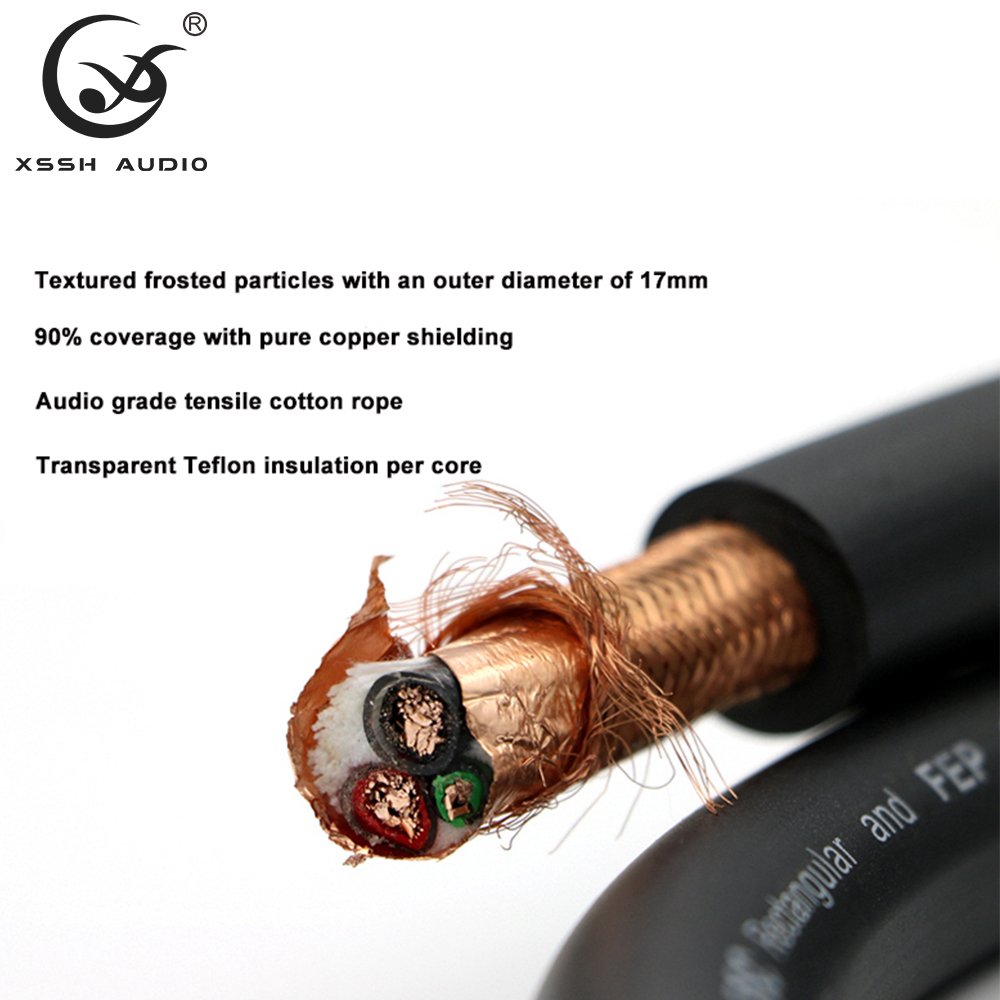 Bulk Line YIVO XSSH Audio HiFi CD Payer Audio Amplifier 17MM Power Cord Wire High-fidelity Single OCC Wire Core Power Cable