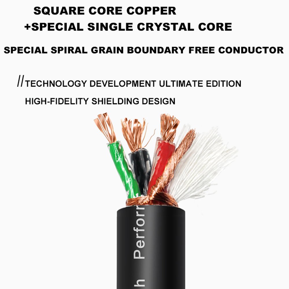 Bulk Line YIVO XSSH Audio HiFi CD Payer Audio Amplifier 17MM Power Cord Wire High-fidelity Single OCC Wire Core Power Cable