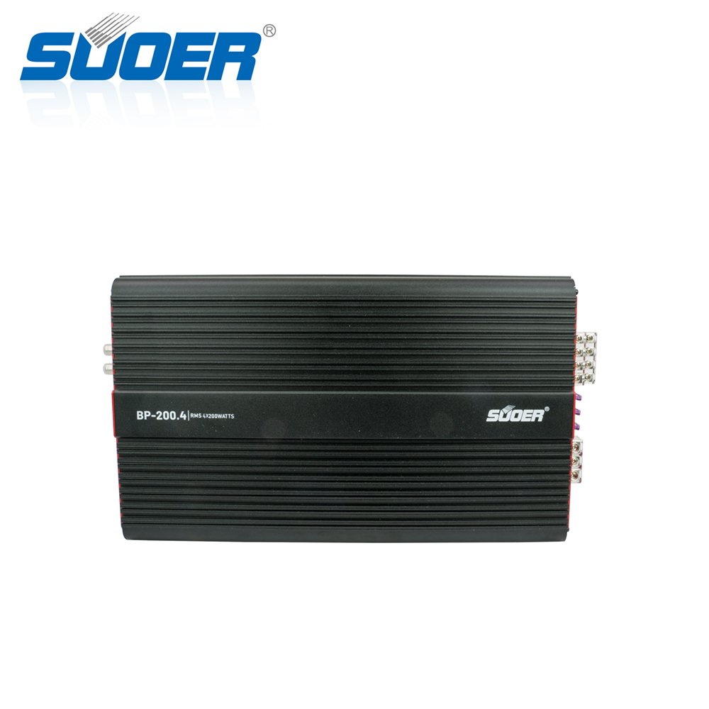 Suoer BP-200.4 Car Amplifier Class AB 4 Channel 2500w Max Big Power 4 Channel Car Amplifier