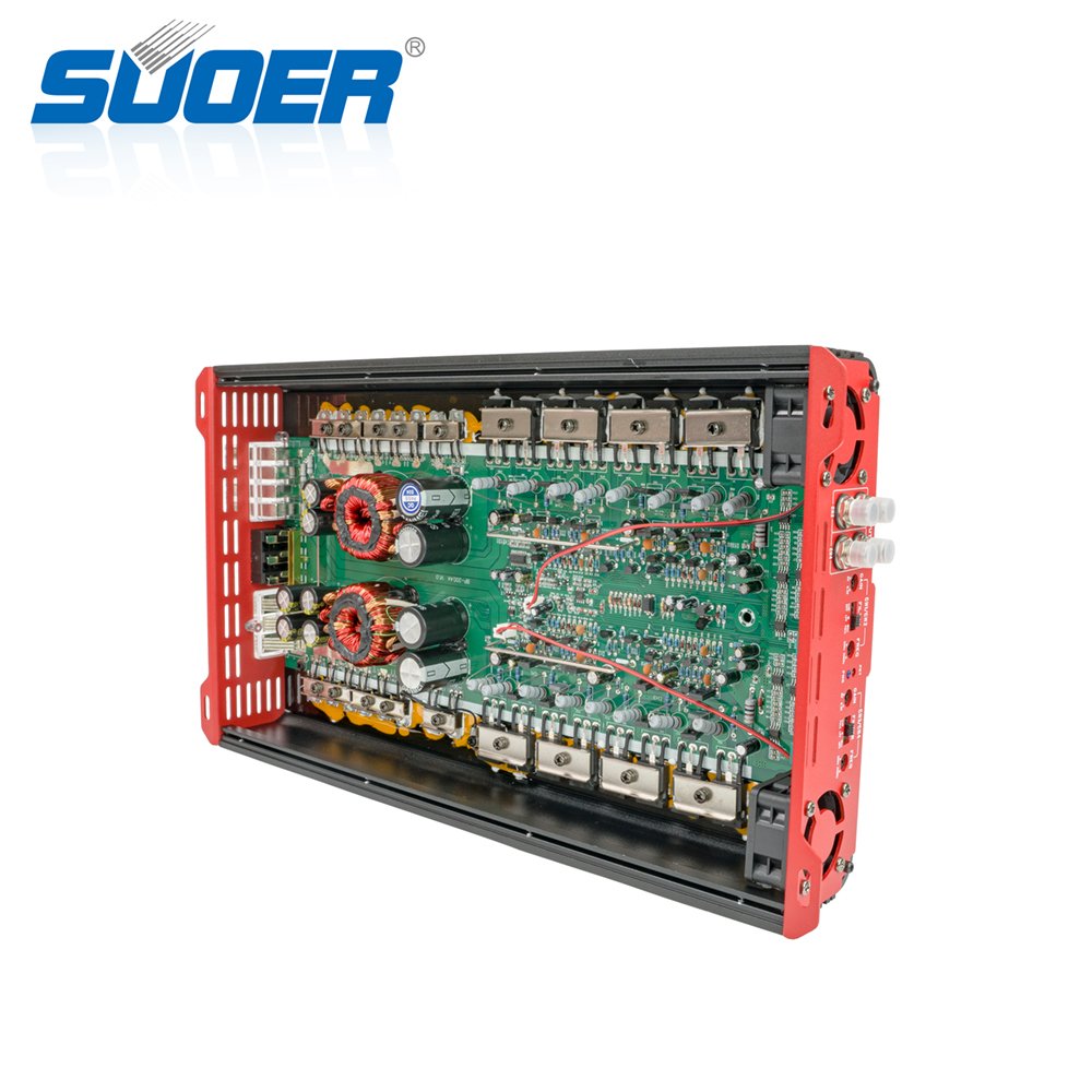 Suoer BP-200.4 Car Amplifier Class AB 4 Channel 2500w Max Big Power 4 Channel Car Amplifier