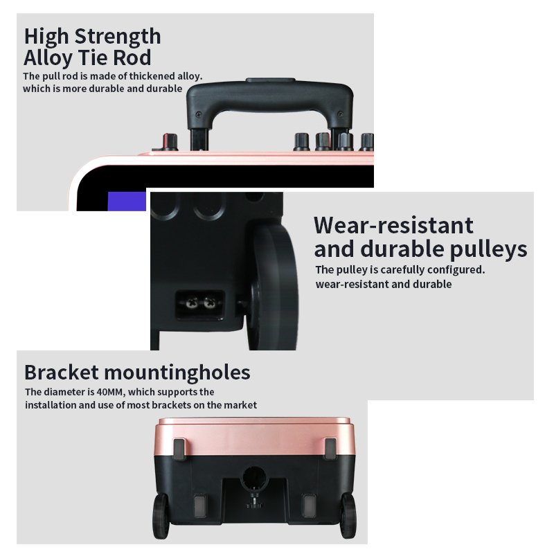 N60 Portable mobile handcart pull rod mobil Audio video intelligent sound mp3 mp4 player sound speaker