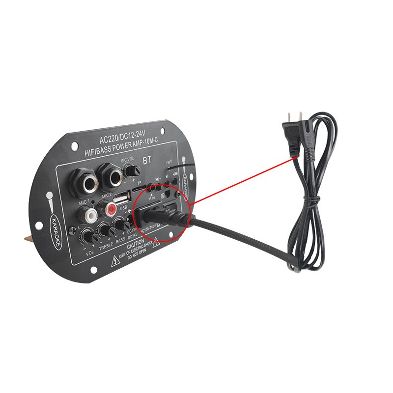 Custom Plate Subwoofer Car-Borne Power Amplifiers 8-10Inch Speaker with Remote Control Microphone Karaoke Amplifier Board
