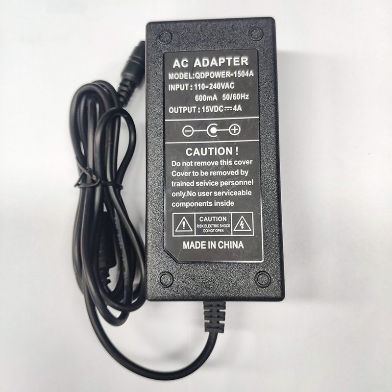 Universal Input 100 To 240Vac Compatible Durable Desktop 15V 4A Adapter For Speaker Electrical Appliances