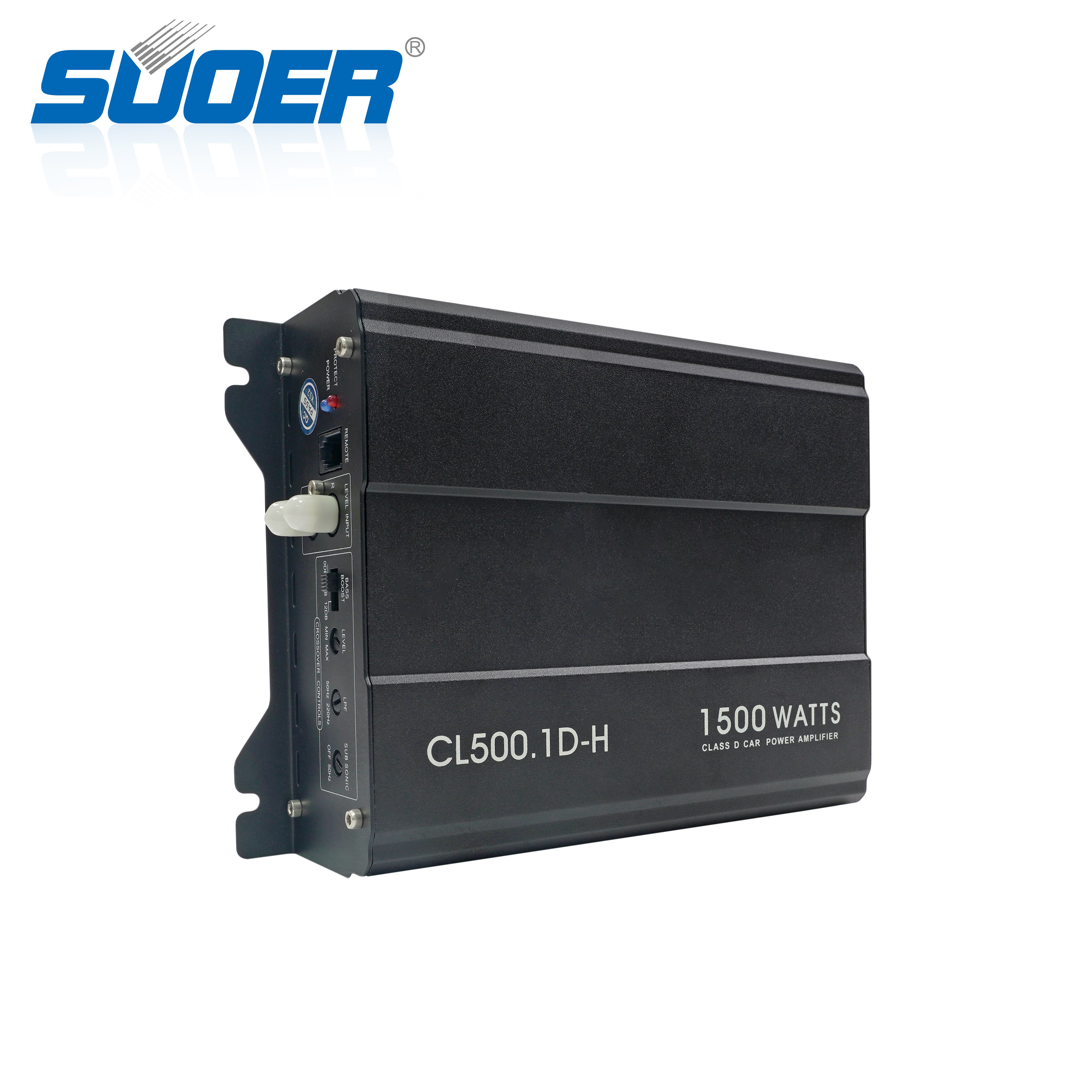 Suoer CL500.1D-H Korea Car Amplifier Max Power 1500 Watts Class D Car Amplifier 12v