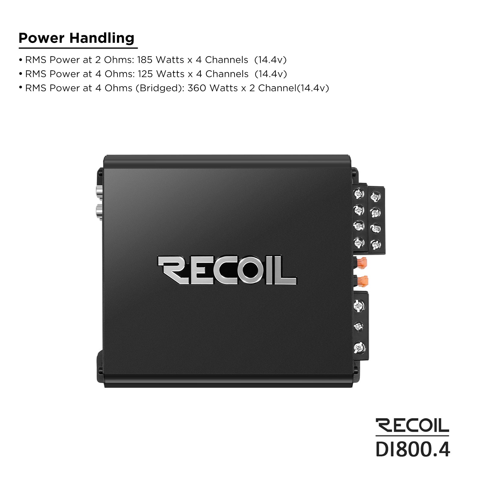 DI800.4 Is a Super Powerful, Efficient, and Highly Reliable Four Channel Class-D Full-range Car Amplifier