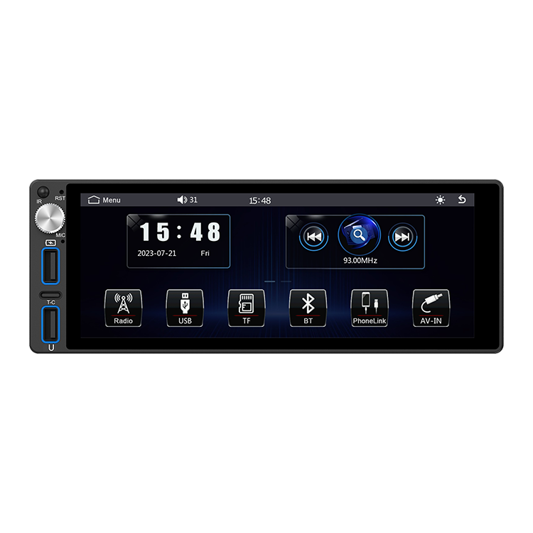 Apple CarPlay Android Auto 6.86 Inch Single Din Touchscreen Bluetooth Head Unit Radio Receiver No CD Player