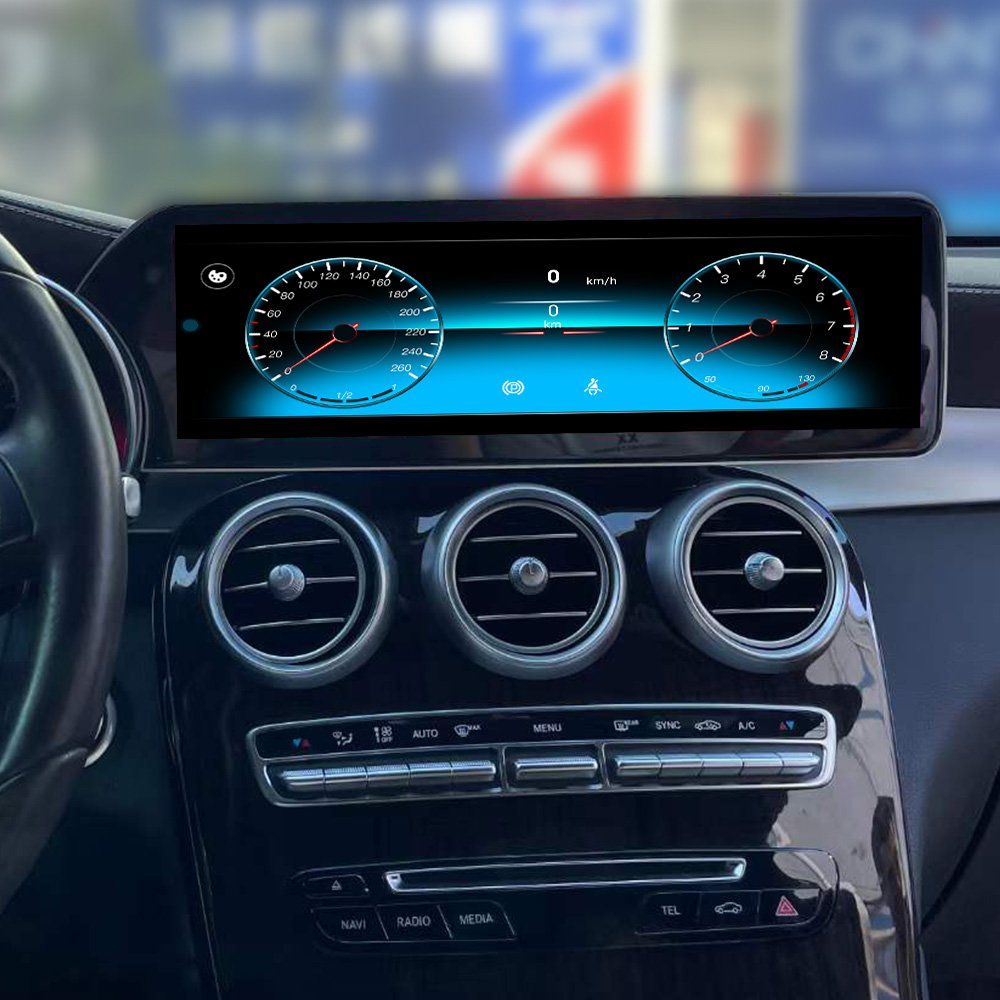 14.9" Android 13 Screen for Mercedes BENZ GLC C W205 2015 - 2018 NTG 5.0 Car Navigation 2560*720 HD Wireless Carplay LHD