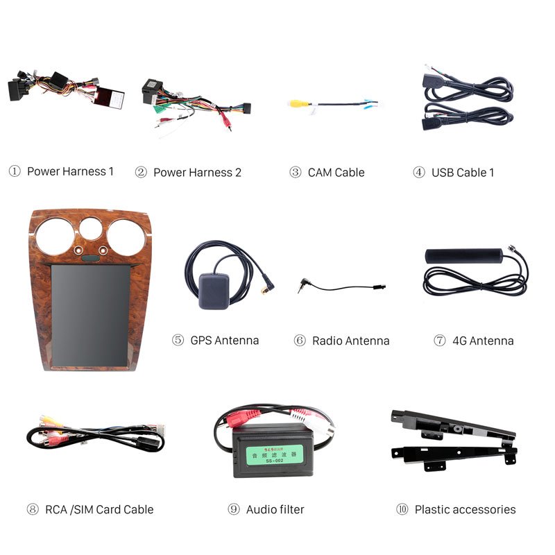 12.1 Inch Android 10.0 Car Radio Autoradio for 2005-2012 Bentley Flying Spur/Continental Carplay Gps Navigation WIFI DAB