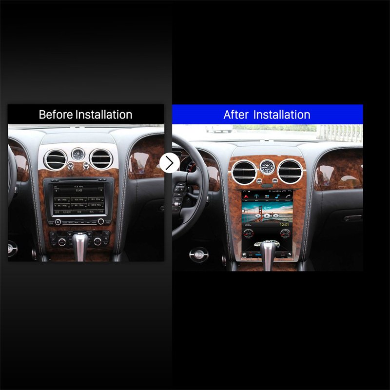 12.1 Inch Android 10.0 Car Radio Autoradio for 2005-2012 Bentley Flying Spur/Continental Carplay Gps Navigation WIFI DAB