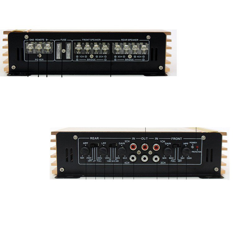OEM Aar Audio Power Amplifier 12V Class AB Car Amplifier 4-channel Car Amp(GM-D9800F)