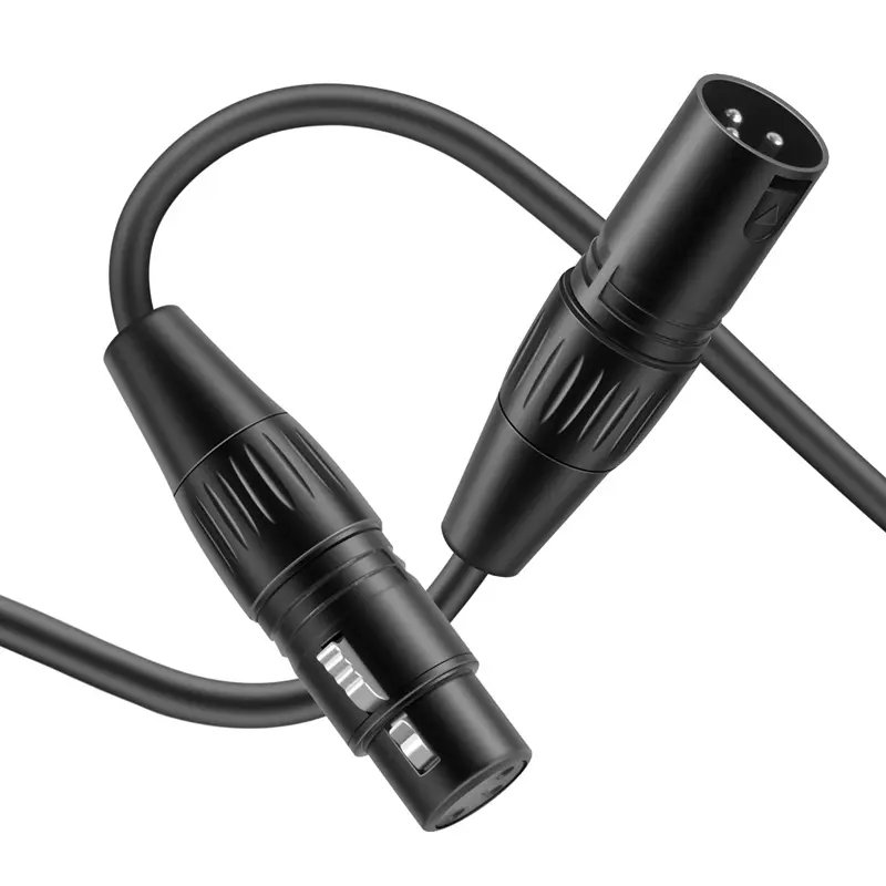 Wholesale 3M 10M 100M Shiled Audio Stereo 3pin Male to Female XLR Microphone Cable