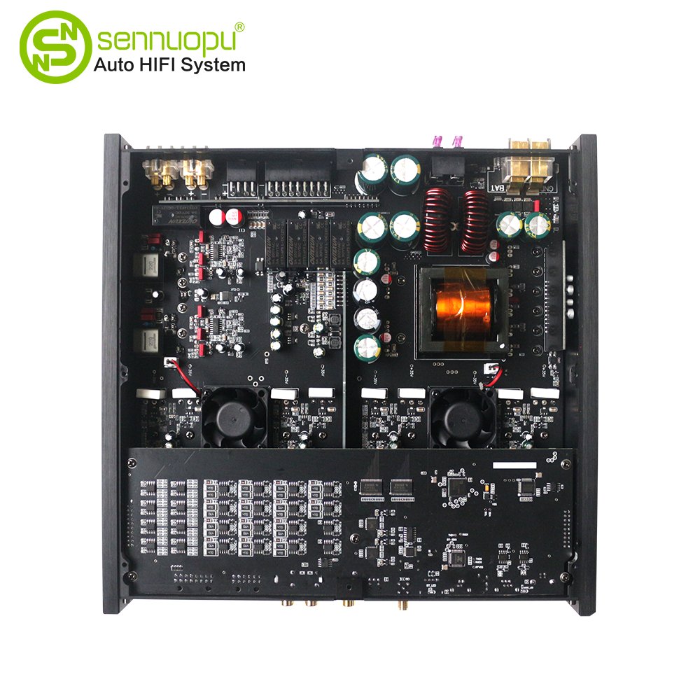 Sennuopu 14 CH Amplifier 16 CH DSP with Class AB and Class D Car Power Amplifiers Audio