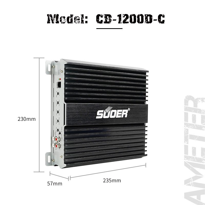 Suoer CB-1200D-C 3600w Car Amplifier for Subwoofer suoer Car Amp Korea Car Amplifier