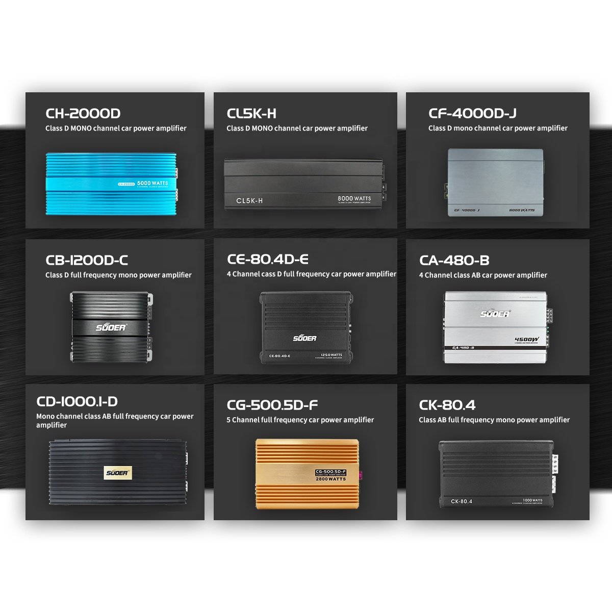 Suoer CB-1200D-C 3600w Car Amplifier for Subwoofer suoer Car Amp Korea Car Amplifier