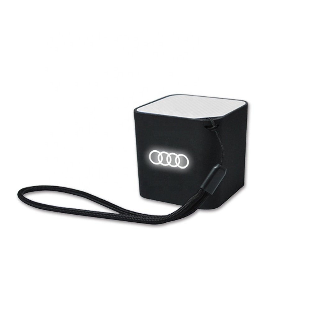 Aiaude Mini Sound Activated Portable Bluetooth-compatible Speakers Long Endurance TWS Wireless Speakers with Light up Logo