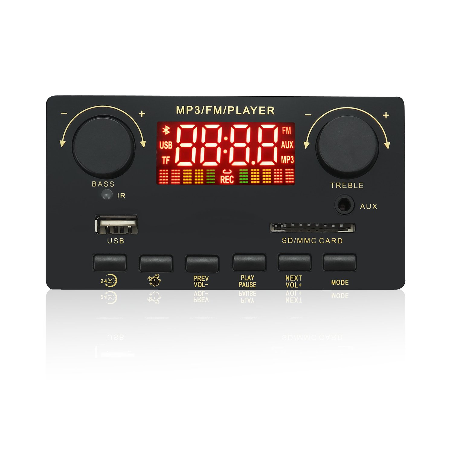 2*40W+80W Class D DIY Control Stereo Audio Digital Power Amplifier 12V Decoder Board Car MP3 Players USB Record FM AUX Handsfree