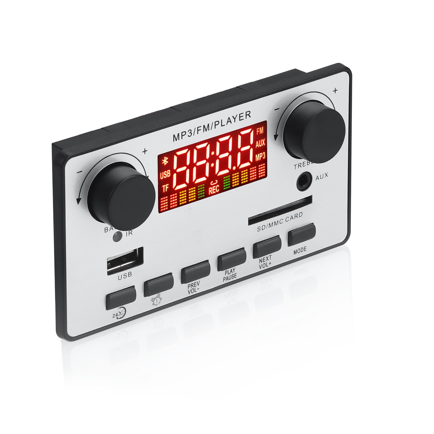 2*40W+80W Class D DIY Control Stereo Audio Digital Power Amplifier 12V Decoder Board Car MP3 Players USB Record FM AUX Handsfree