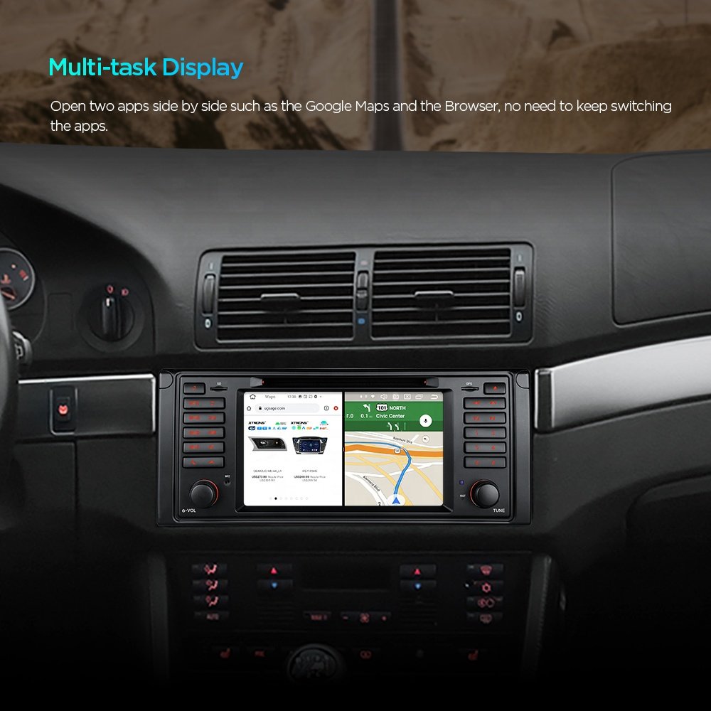 XTRONS 7" Android 12 8Core 8+128GB Car Stereo for BMW E39 M5 Android Car Radio Wireless Carplay Android Auto 4G LTE DSP